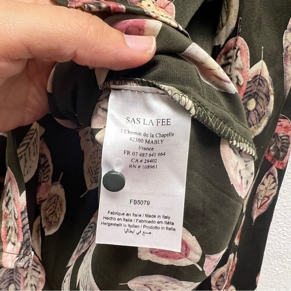 LA FEE MARABOUTEE Button Down‎ Leaves Print Size 40 - Picture 4 of 8